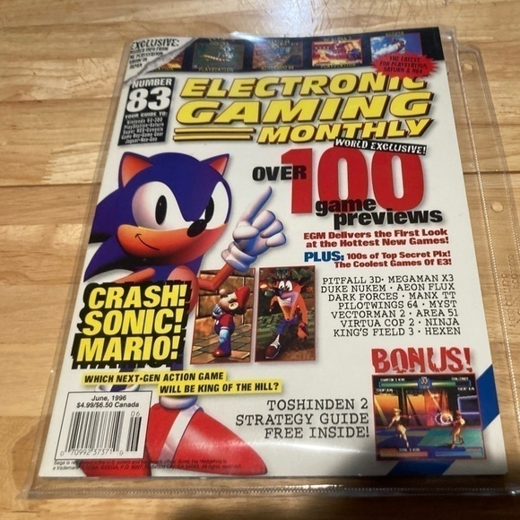 Electronic Gaming Monthly Other - Electronic Gaming Monthly vintage magazine from June 1996. In excellent cond.